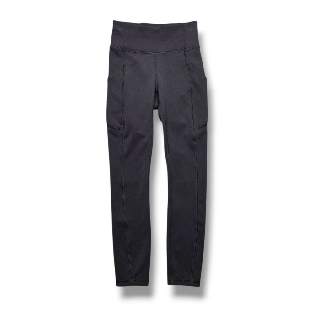 Lululemon Invigorate High Rise‎ Tight 25" Womens 2 Everlux Pockets Black W5CQFS